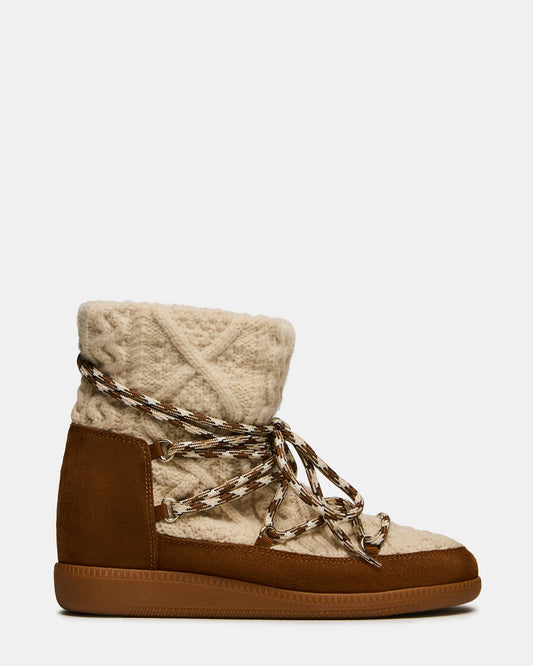 Steve Madden WYSTAN Taupe Multi Lace-Up Women's Ankle Boot