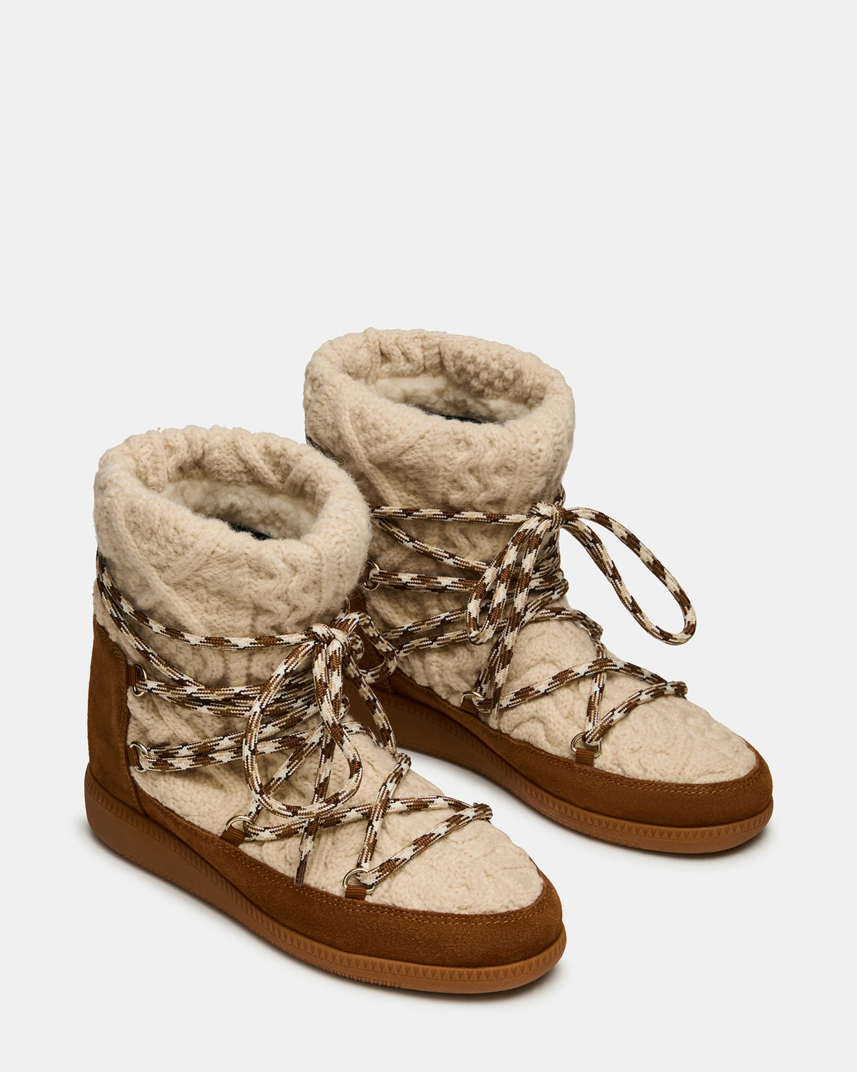 Steve Madden WYSTAN Taupe Multi Lace-Up Women's Ankle Boot