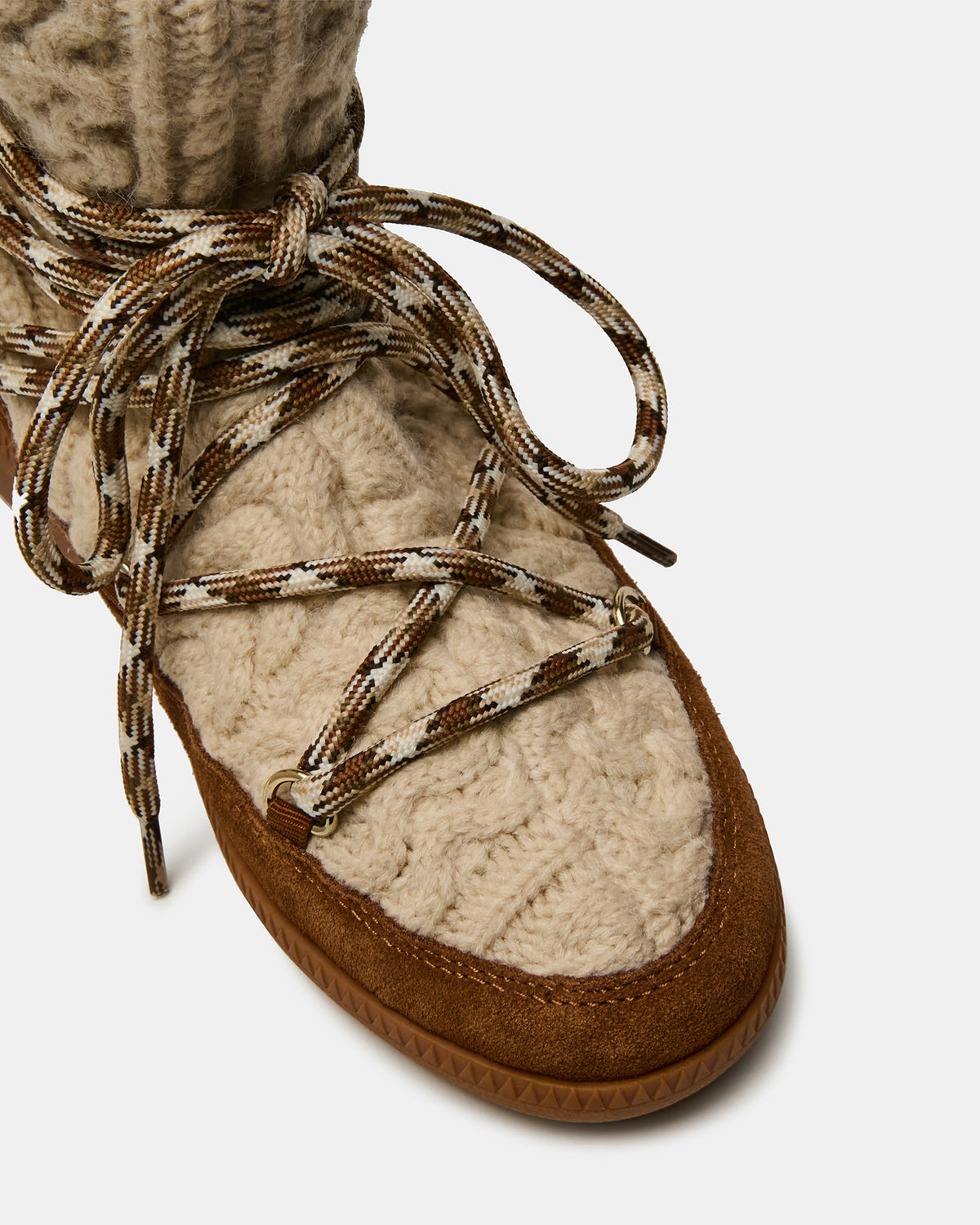 Steve Madden WYSTAN Taupe Multi Lace-Up Women's Ankle Boot