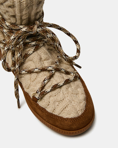 Steve Madden WYSTAN Taupe Multi Lace-Up Women's Ankle Boot