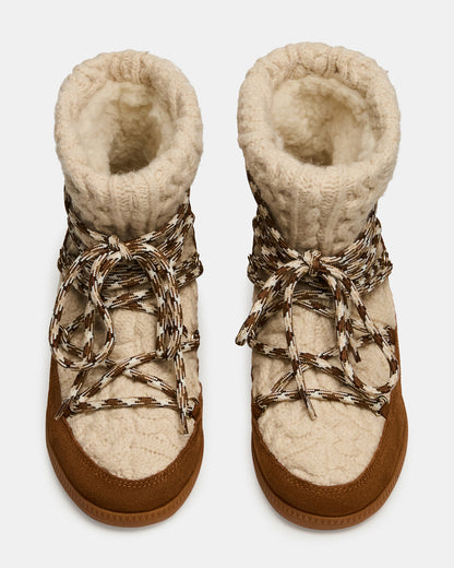 Steve Madden WYSTAN Taupe Multi Lace-Up Women's Ankle Boot