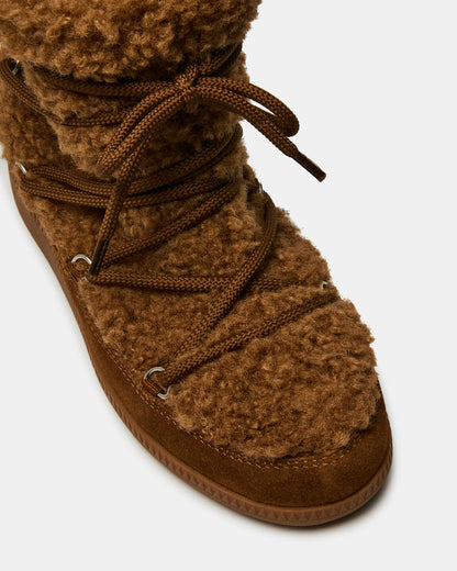 Steve Madden WYSTAN Chestnut Lace-Up Women's Ankle Boot
