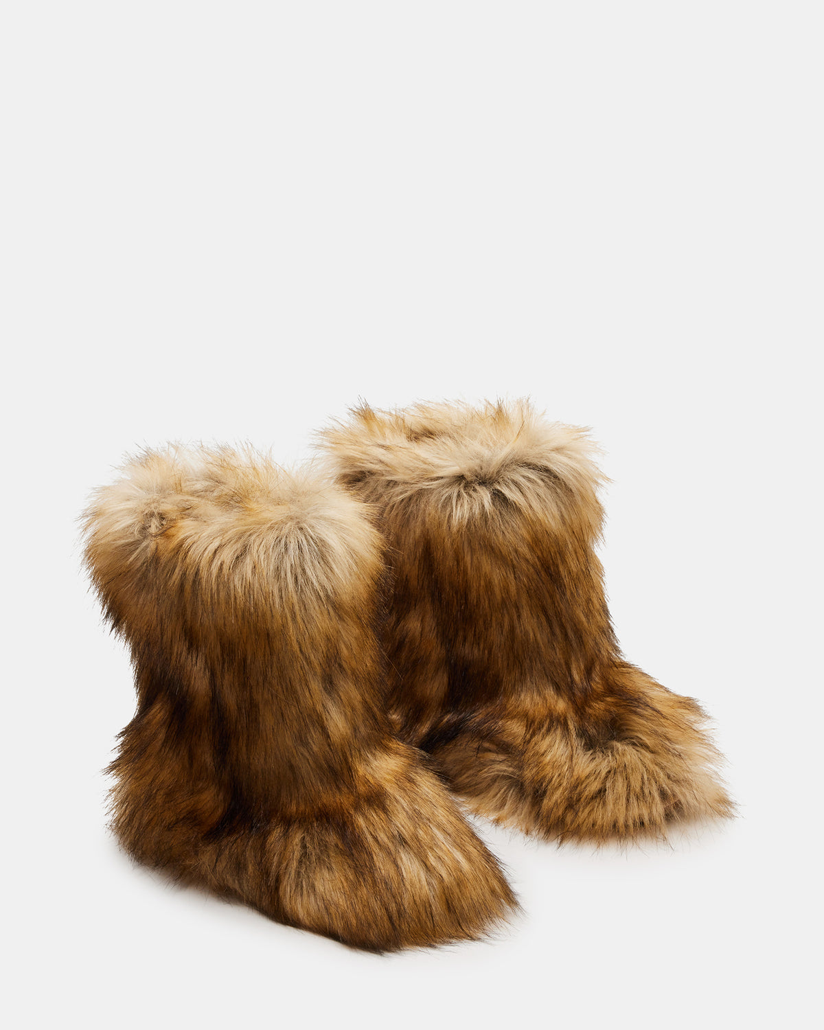 Steve Madden BEASTIE Tan Multi Women's Faux Fur Bootie