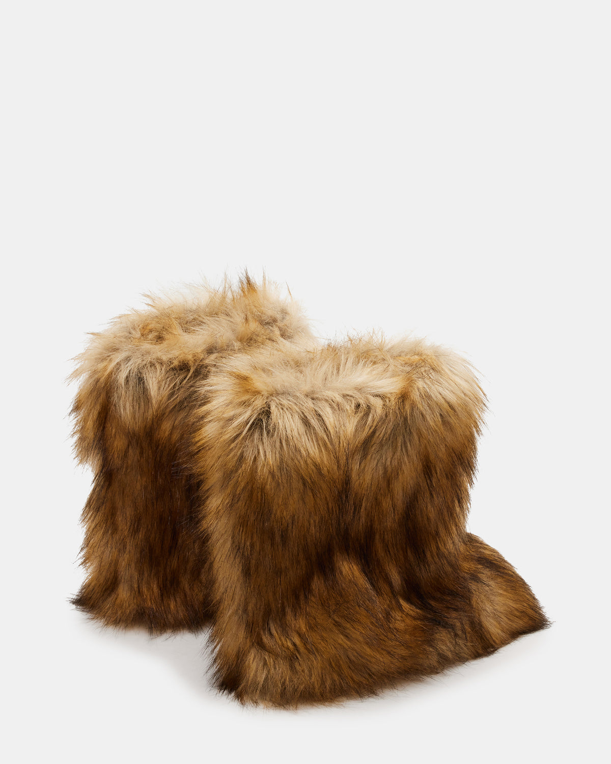 Steve Madden BEASTIE Tan Multi Women's Faux Fur Bootie