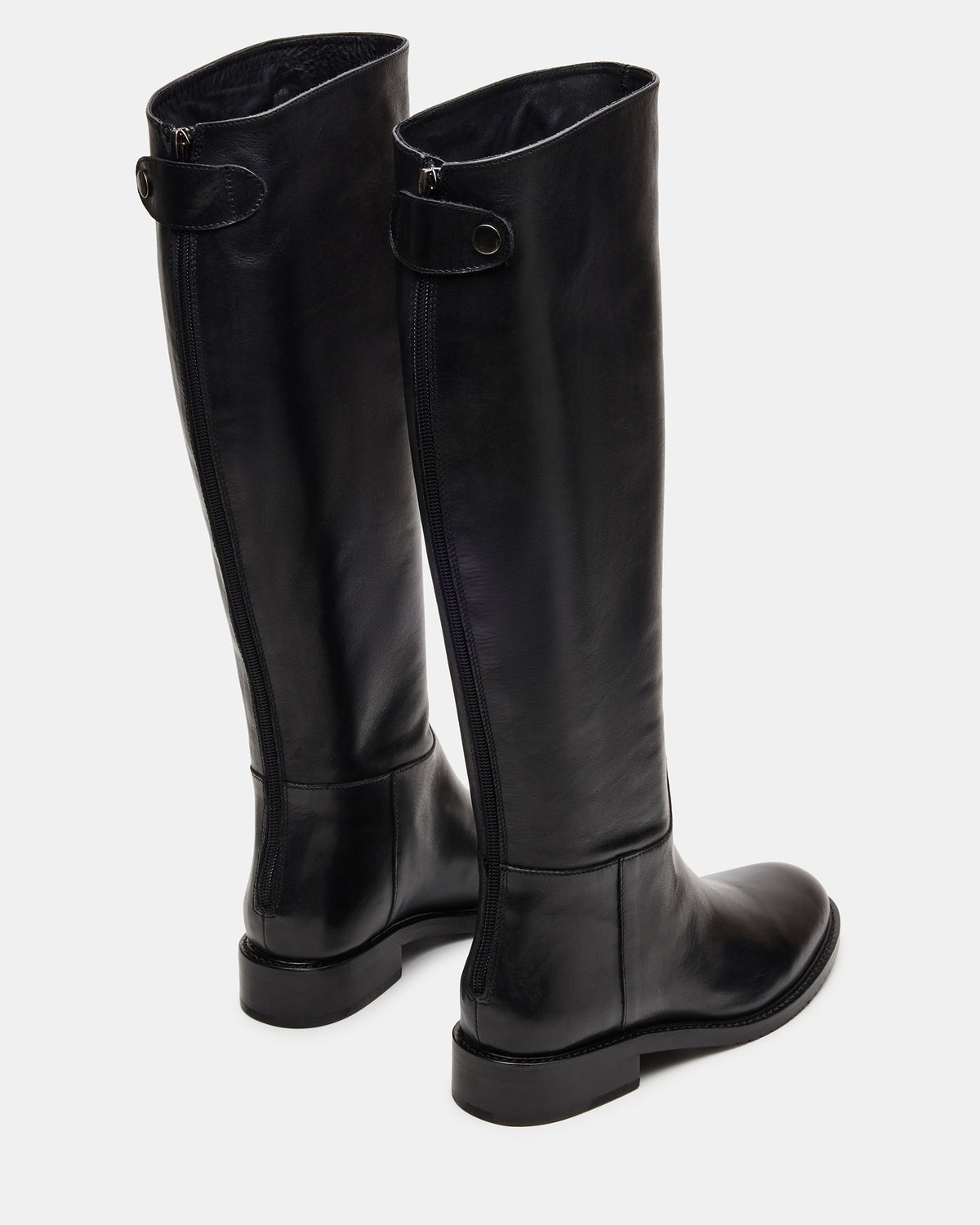 Steve Madden BEREN Black Leather Knee-High Women's Riding Boot