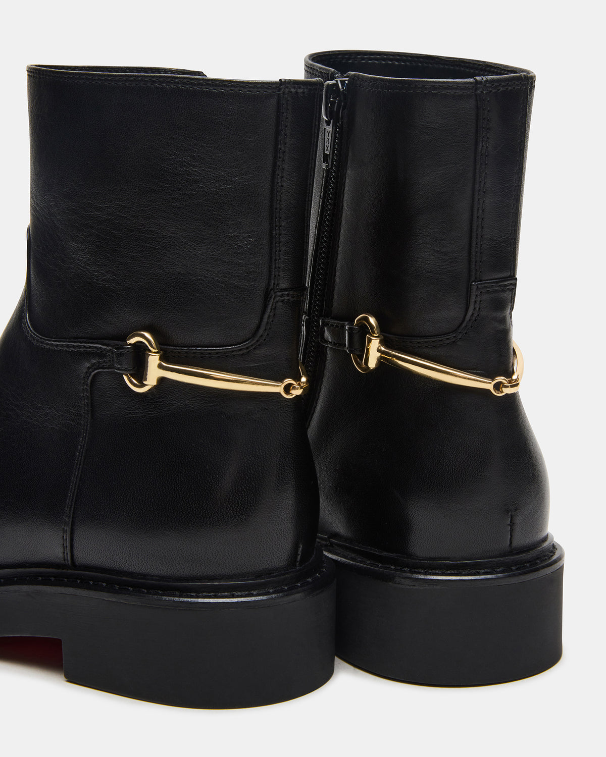 Steve Madden DIABLO Black Leather Women's Ankle Boot