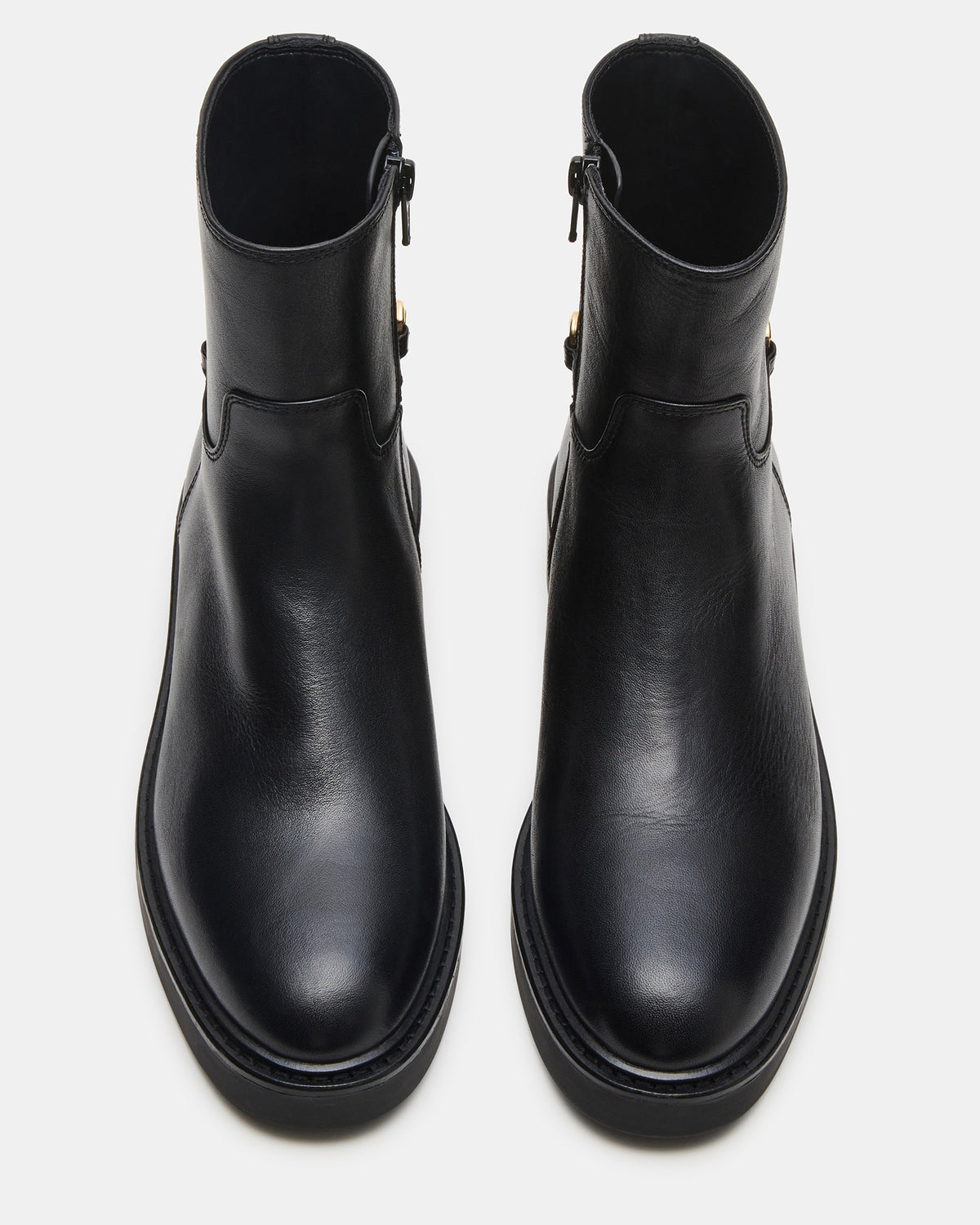 Steve Madden DIABLO Black Leather Women's Ankle Boot