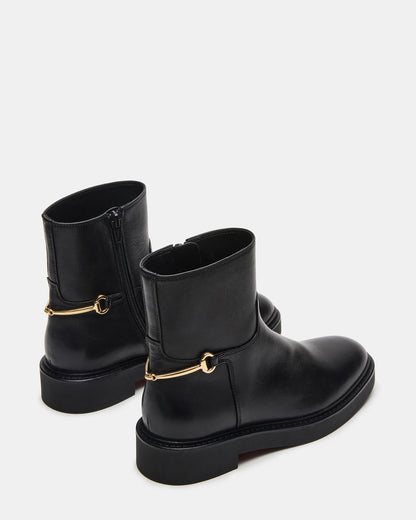 Steve Madden DIABLO Black Leather Women's Ankle Boot