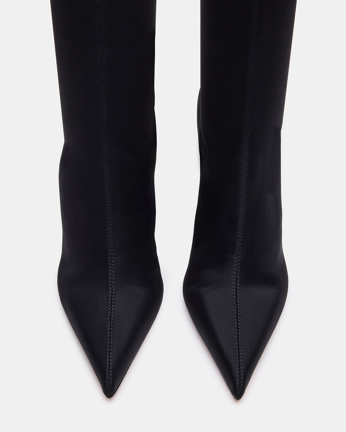 Steve Madden MIDNITE Black Pointed-Toe Stiletto Heel Sock Women's Ankle Boot