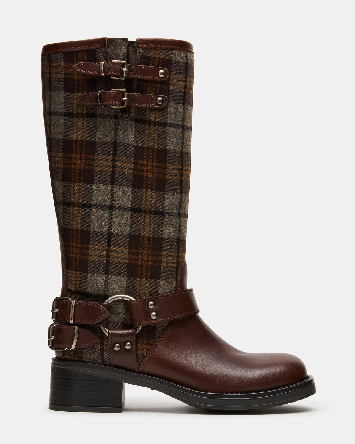 Steve Madden ASTOR Flannel Brown Multi Knee-High Women's Boot