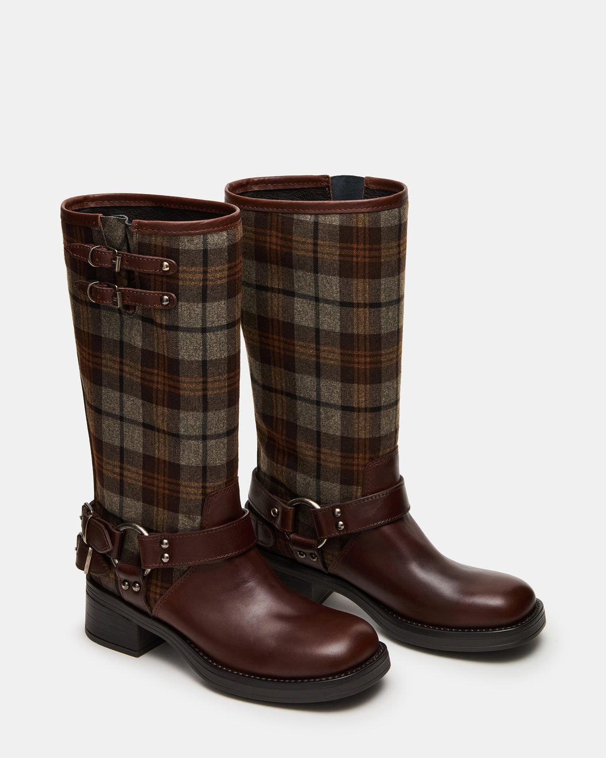 Steve Madden ASTOR Flannel Brown Multi Knee-High Women's Boot