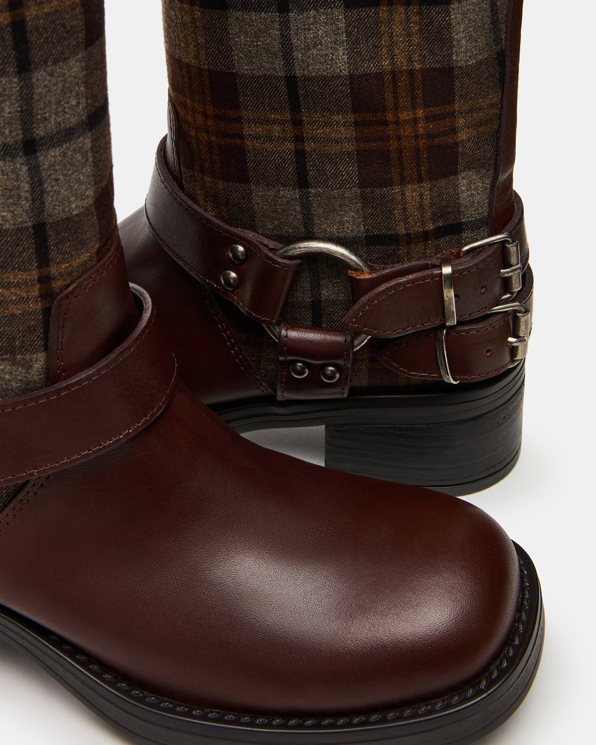 Steve Madden ASTOR Flannel Brown Multi Knee-High Women's Boot