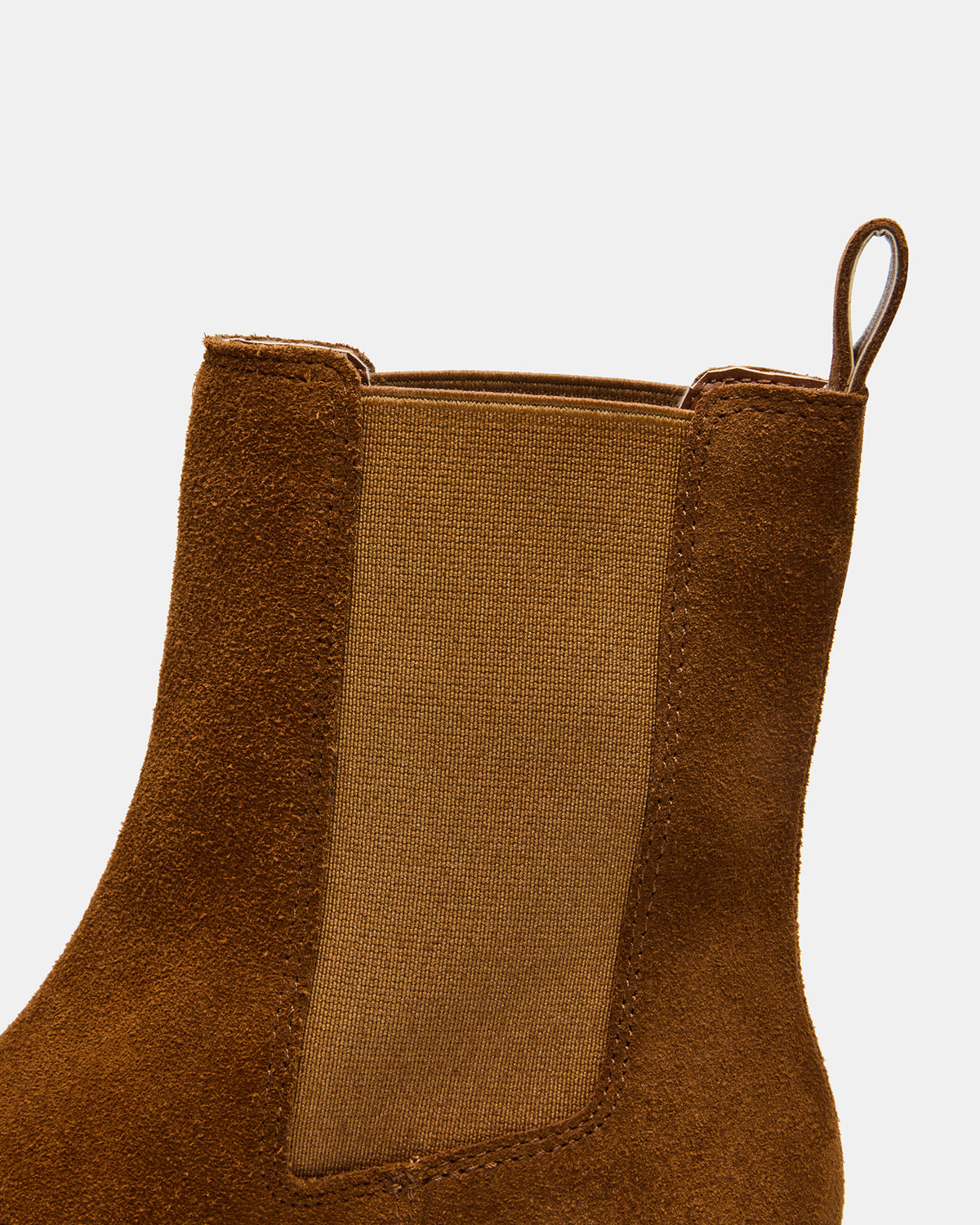 Steve Madden KAPLAN Camel Suede Chelsea Block Heel Women's Ankle Boot