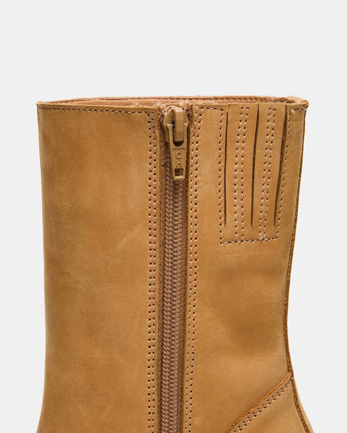 Steve Madden FUSION Banana Leather Square-Toe Block Heel Women's Ankle Boot