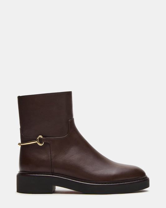 Steve Madden DIABLO Brown Leather Women's Ankle Boot