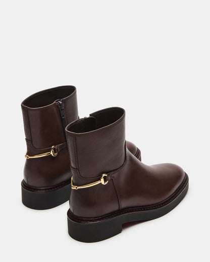 Steve Madden DIABLO Brown Leather Women's Ankle Boot