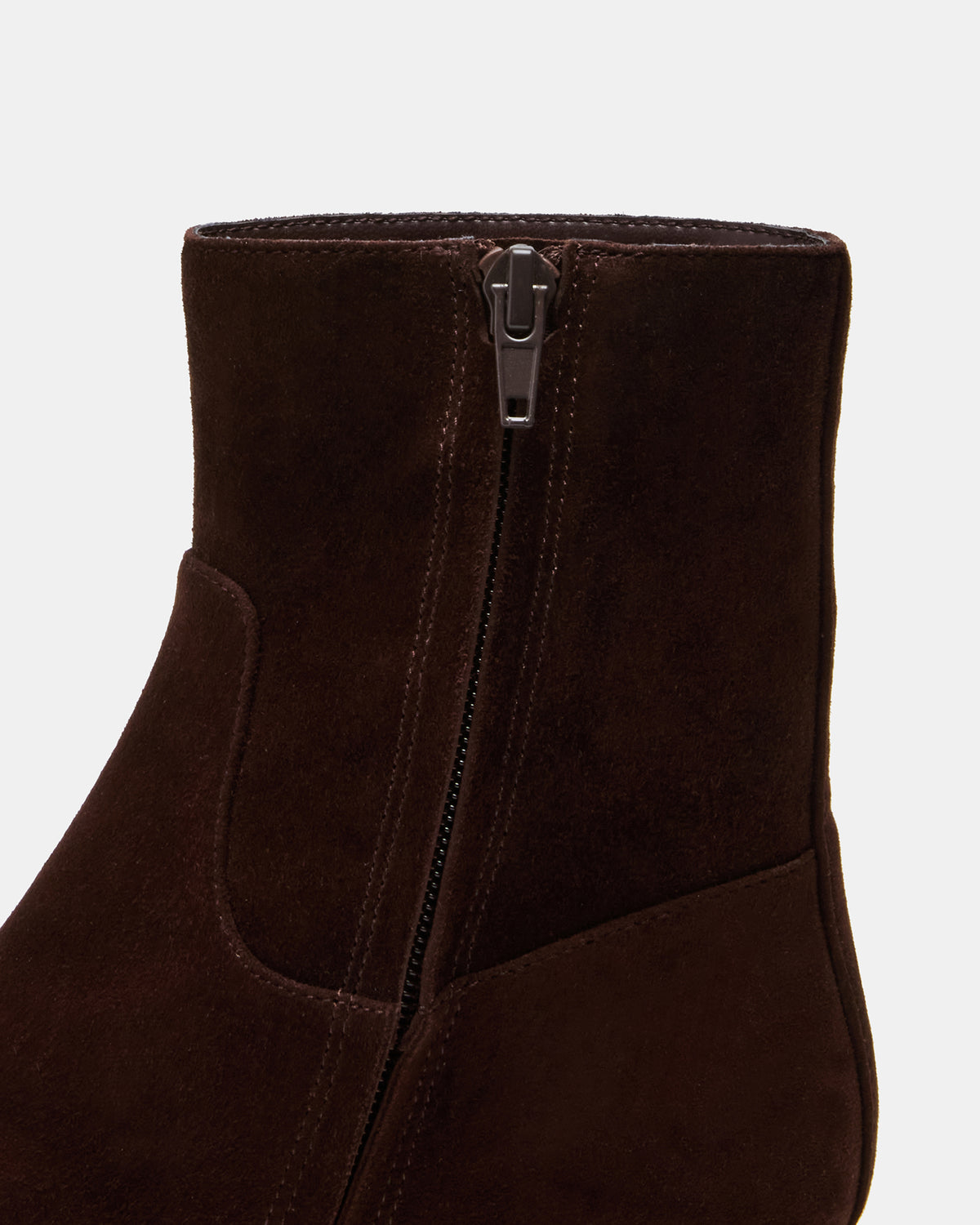 Steve Madden DEFINE Brown Suede Square-Toe Women's Ankle Boot