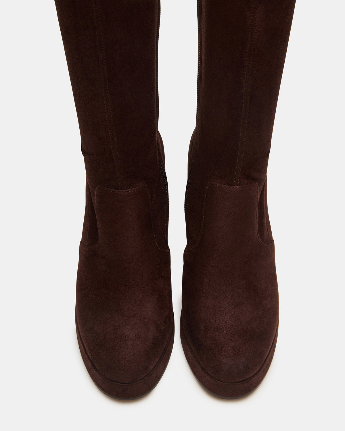 Steve Madden TWAIN Brown Wide Calf Knee-High Block Heel Women's Boot