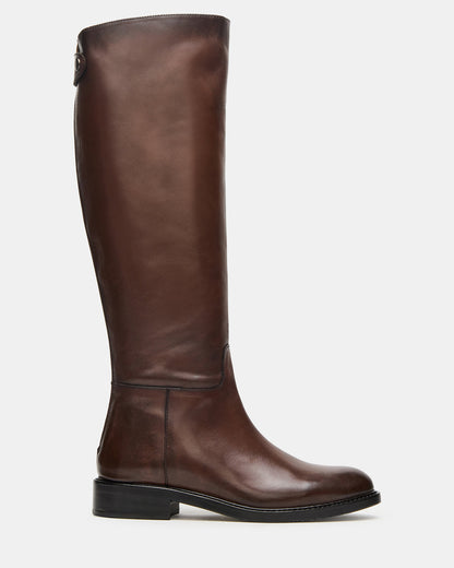 Steve Madden BEREN Brown Leather Knee-High Women's Riding Boot
