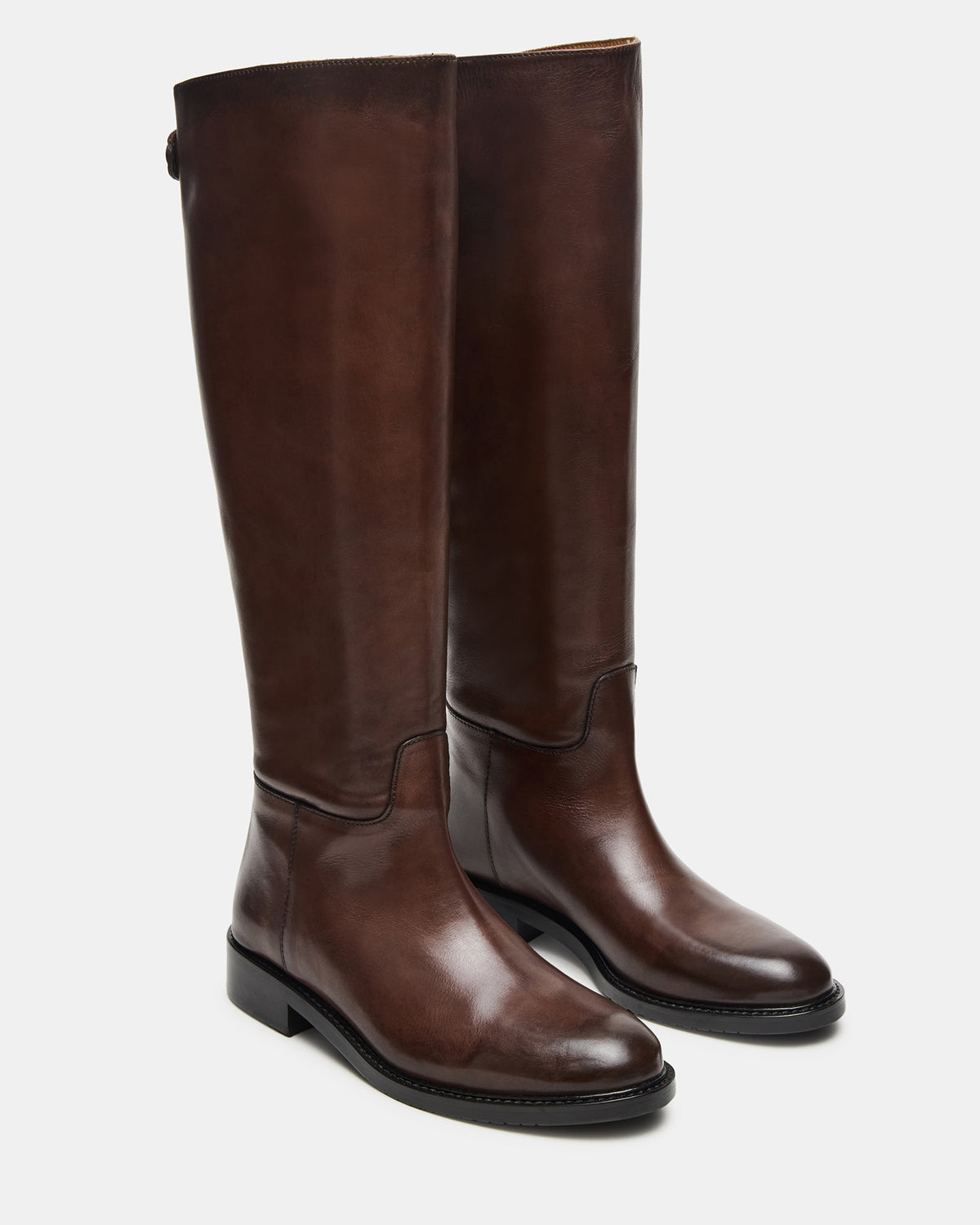 Steve Madden BEREN Brown Leather Knee-High Women's Riding Boot