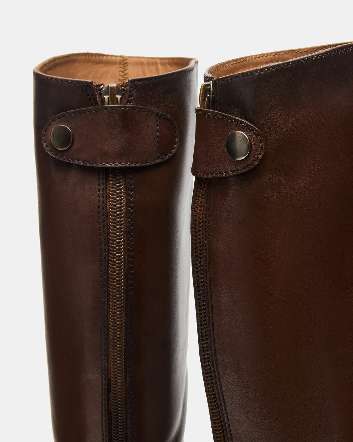 Steve Madden BEREN Brown Leather Knee-High Women's Riding Boot