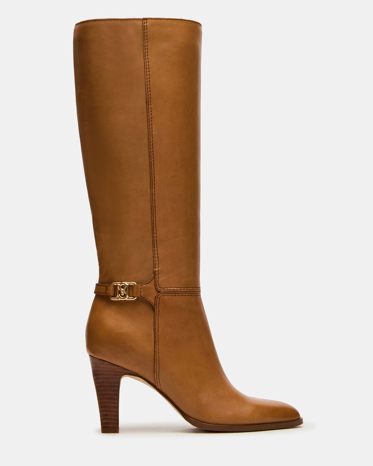 Steve Madden RHETT Tan Leather Knee-High Heeled Women's Boot