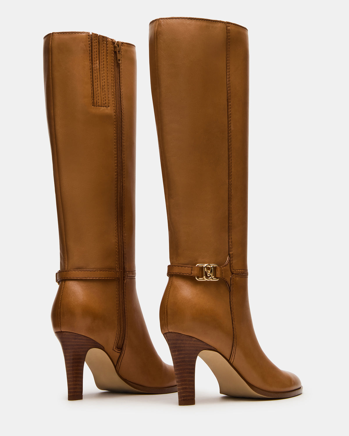 Steve Madden RHETT Tan Leather Knee-High Heeled Women's Boot