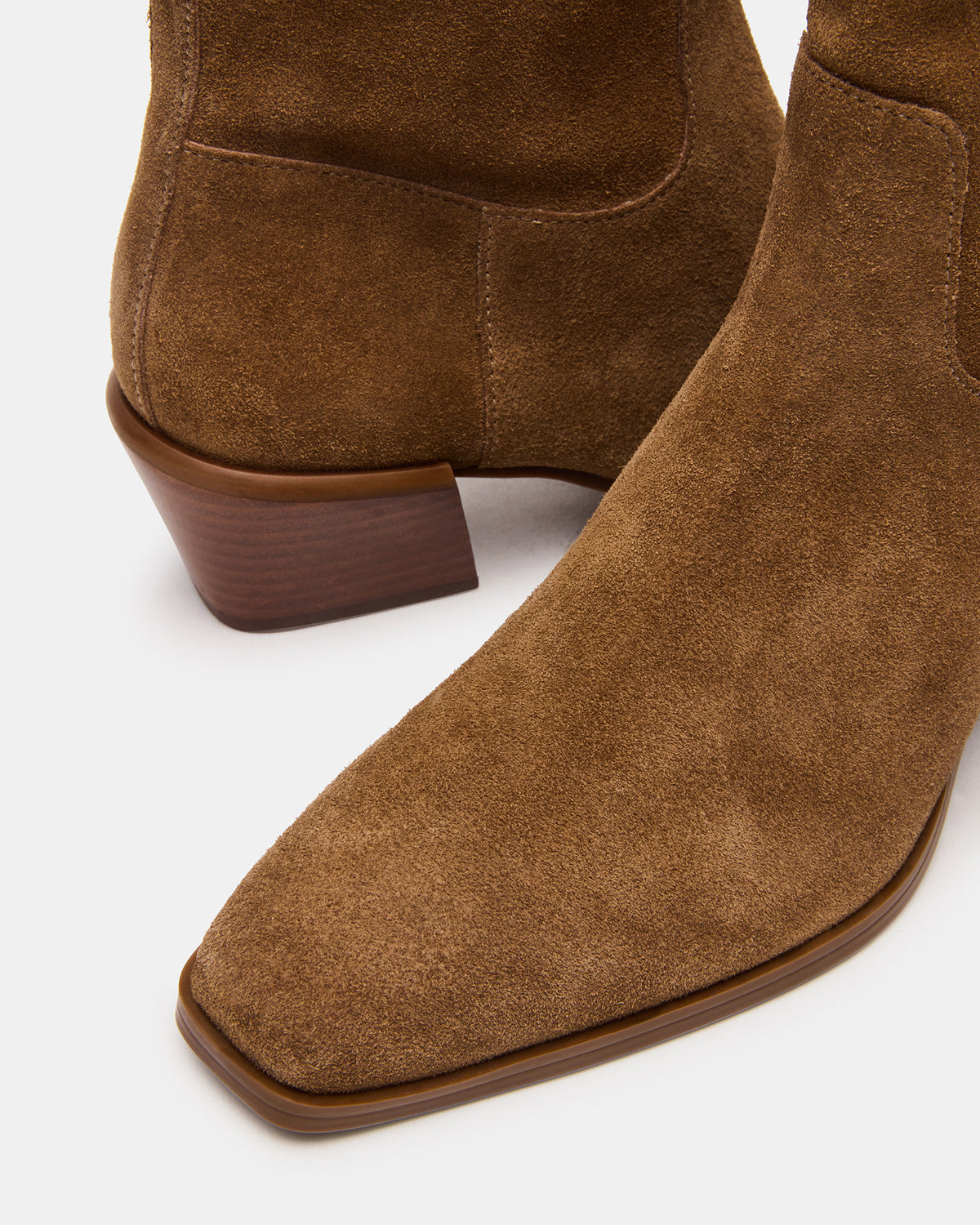 Steve Madden DANEY Taupe Suede Square-Toe Women's Ankle Boot
