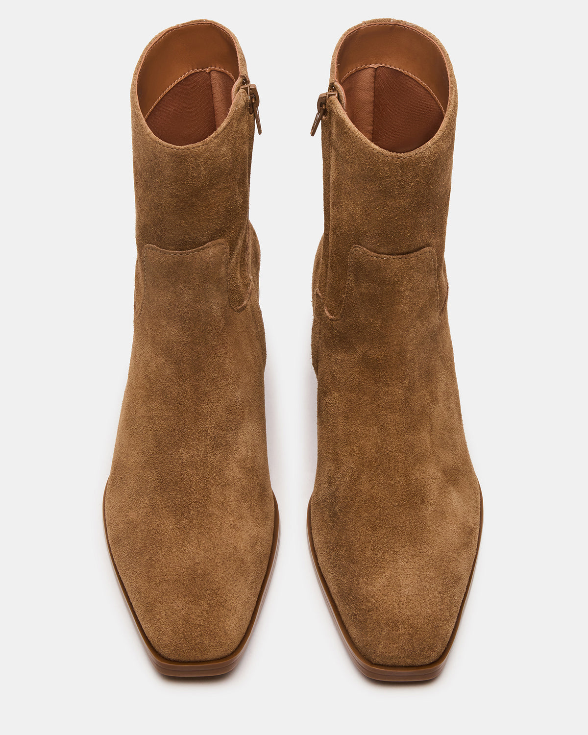 Steve Madden DANEY Taupe Suede Square-Toe Women's Ankle Boot