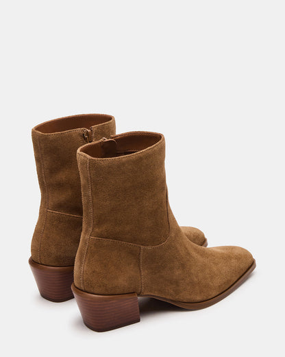 Steve Madden DANEY Taupe Suede Square-Toe Women's Ankle Boot