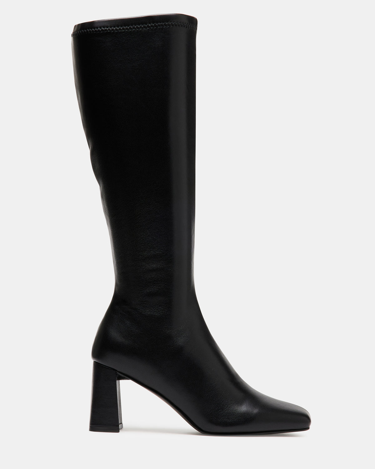 Steve Madden HOLLY Black Women's Knee-High Square-Toe Boot