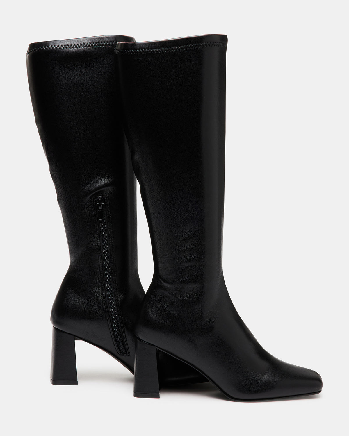 Steve Madden HOLLY Black Women's Knee-High Square-Toe Boot
