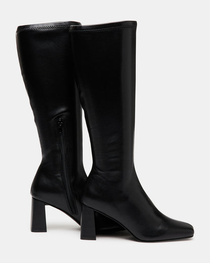 Steve Madden HOLLY Black Women's Knee-High Square-Toe Boot