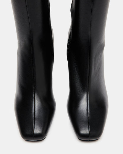 Steve Madden HOLLY Black Women's Knee-High Square-Toe Boot