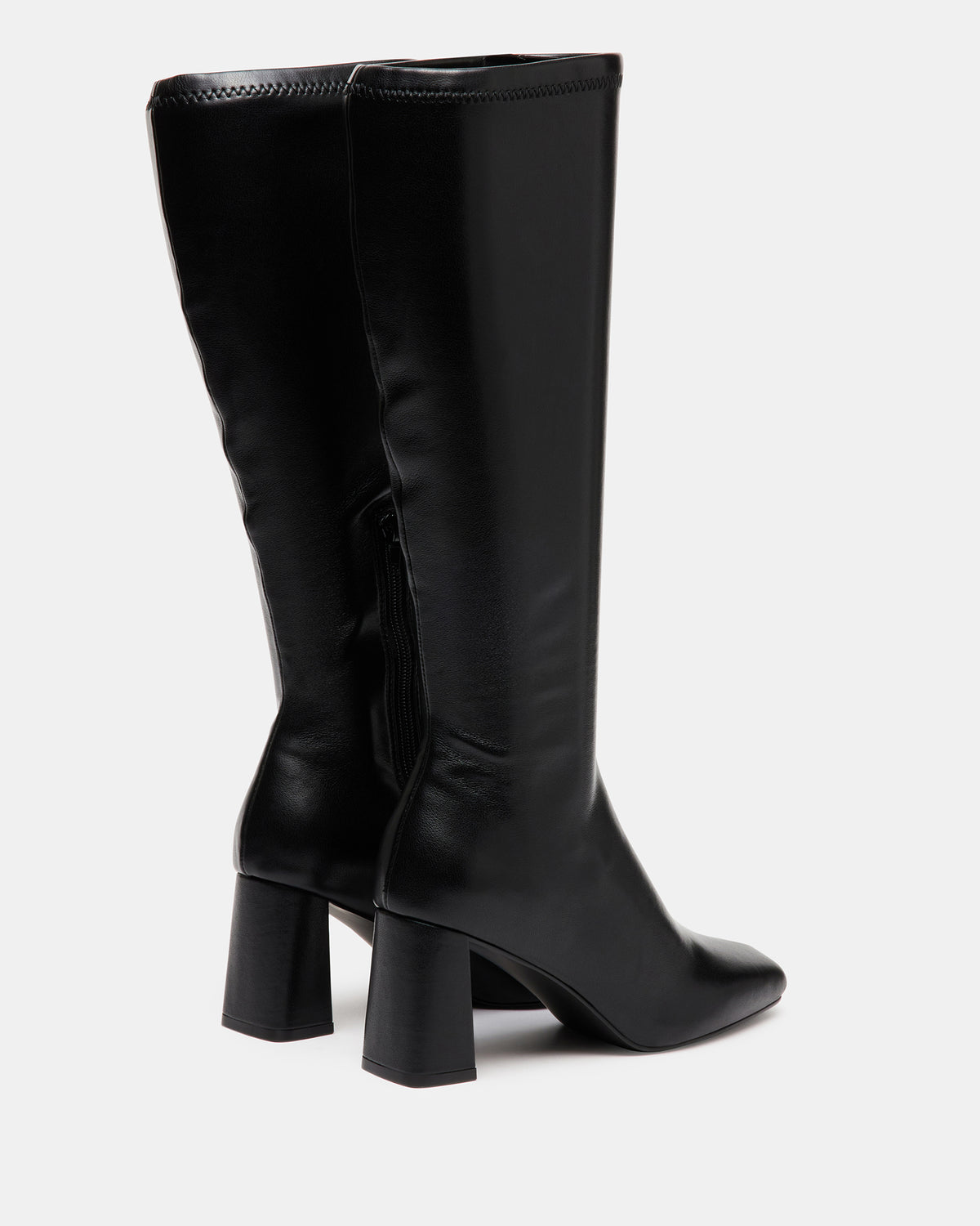 Steve Madden HOLLY Black Women's Knee-High Square-Toe Boot