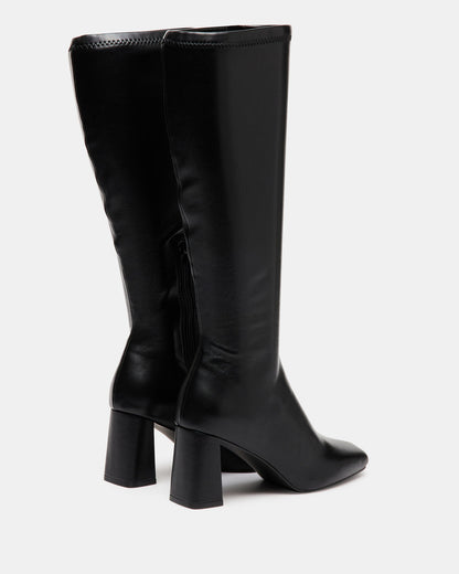 Steve Madden HOLLY Black Women's Knee-High Square-Toe Boot
