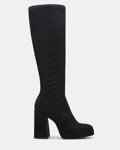 Steve Madden TWAIN Black Knee-High Block Heel Women's Boot