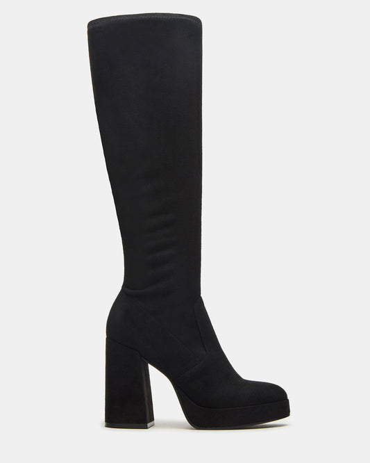 Steve Madden TWAIN Black Knee-High Block Heel Women's Boot