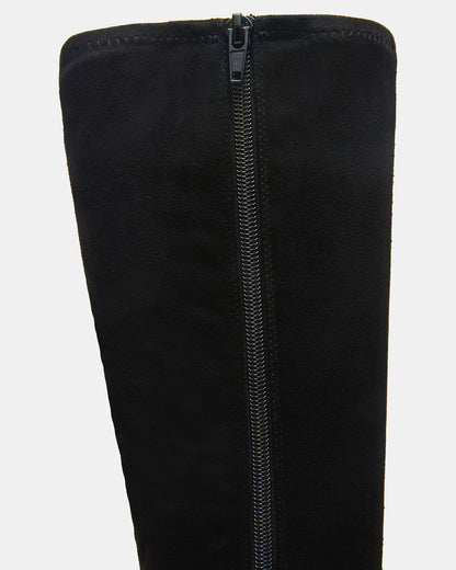 Steve Madden TWAIN Black Knee-High Block Heel Women's Boot