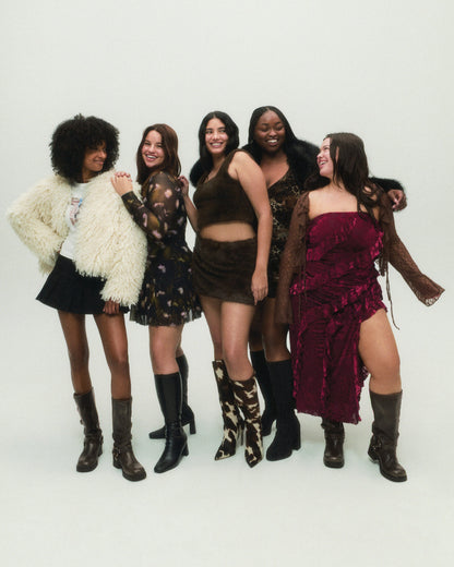 Steve Madden NITRO Brown Cow Print Wide Calf Pointed-Toe Stiletto Heel Knee-High Women's Boots