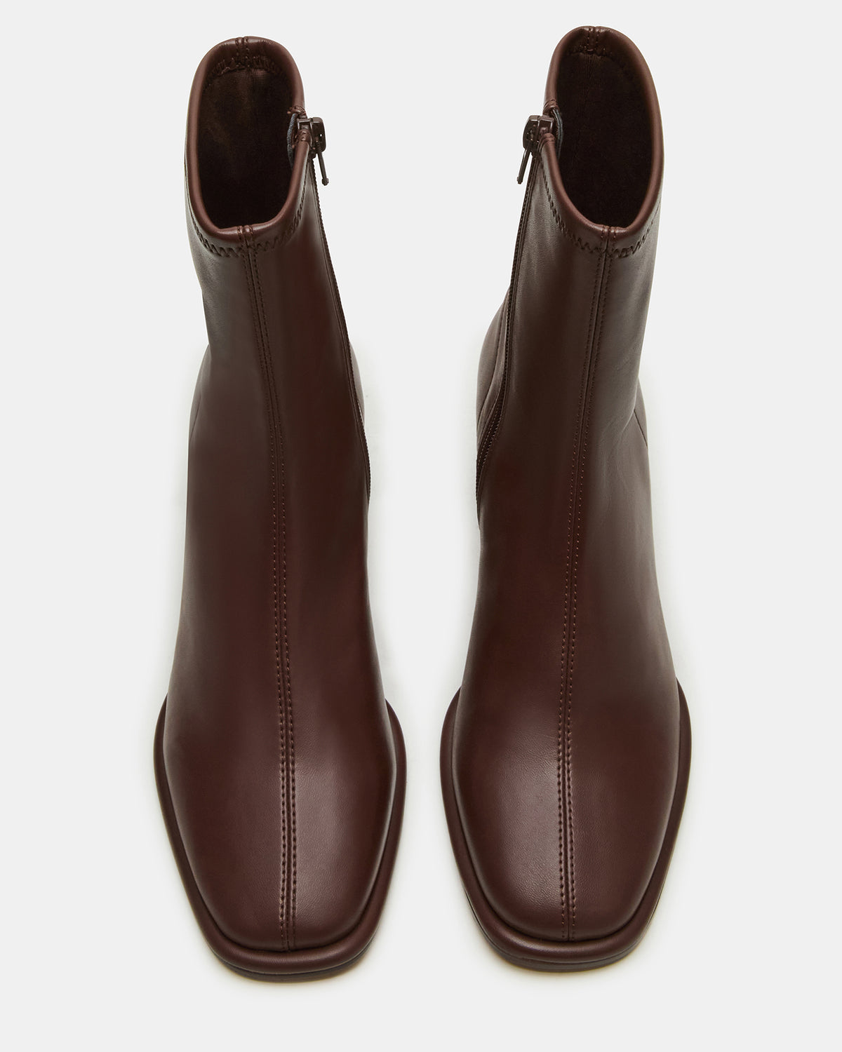 Steve Madden PAMMY Brown Square-Toe Block Heel Women's Ankle Boot