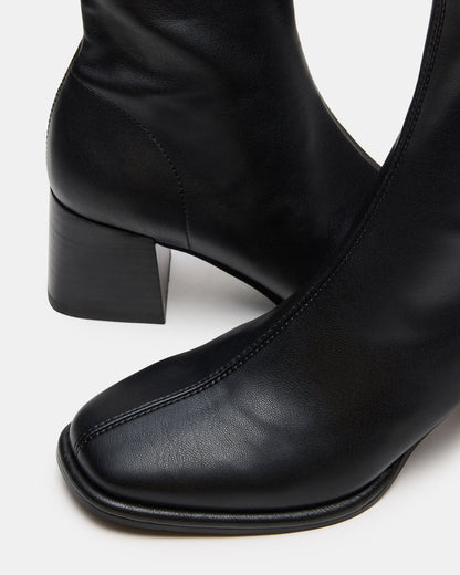 Steve Madden PAMMY Black Square-Toe Block Heel Women's Ankle Boot