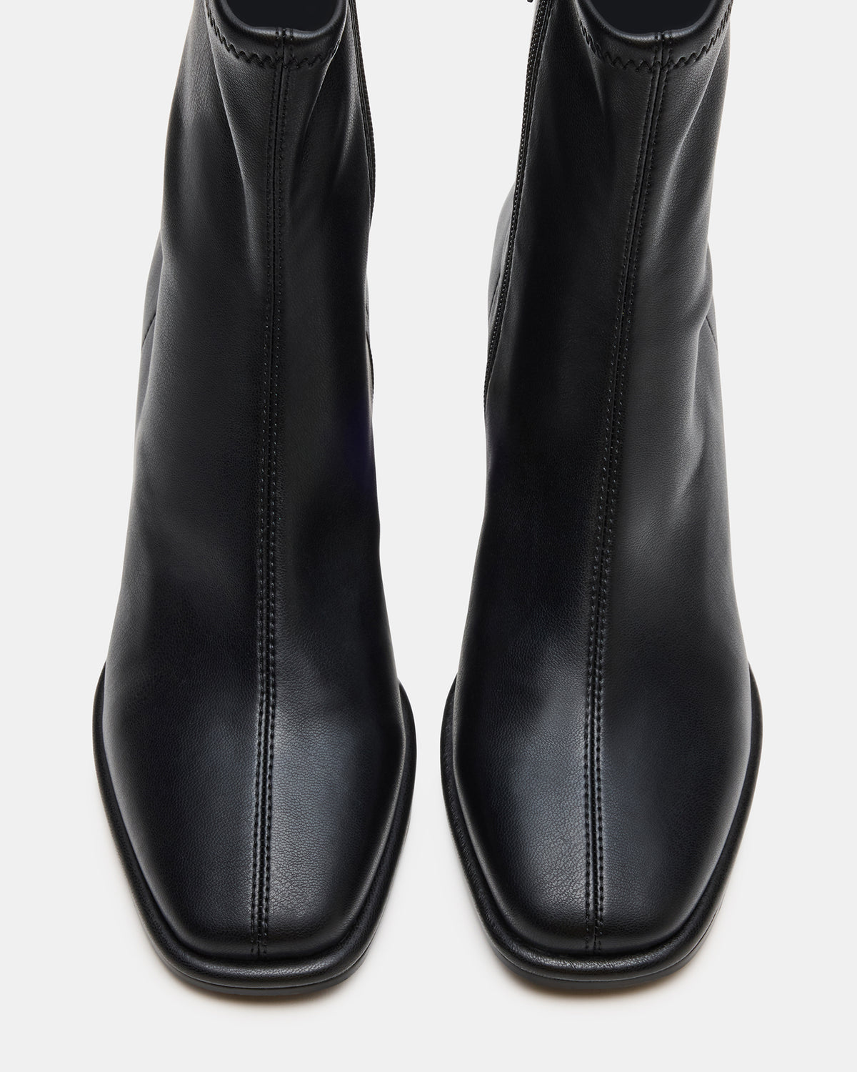 Steve Madden PAMMY Black Square-Toe Block Heel Women's Ankle Boot