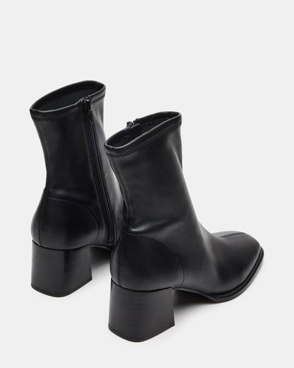 Steve Madden PAMMY Black Square-Toe Block Heel Women's Ankle Boot