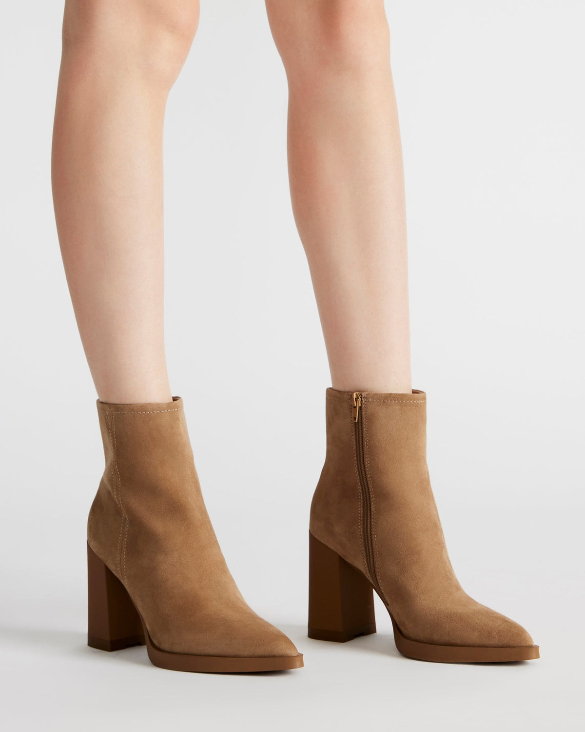Steve Madden HARDEN Sand Suede Women's Pointed-Toe Ankle Boot