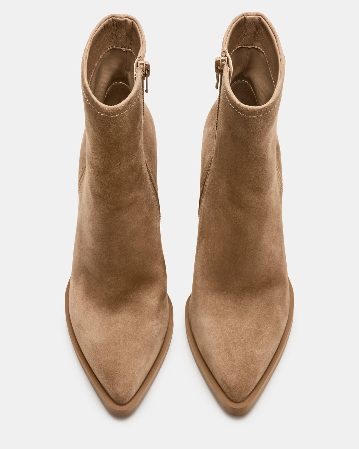 Steve Madden HARDEN Sand Suede Women's Pointed-Toe Ankle Boot