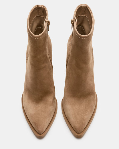 Steve Madden HARDEN Sand Suede Women's Pointed-Toe Ankle Boot
