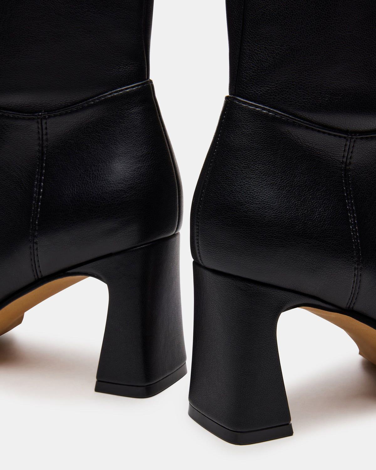 Steve Madden HARP Black Square-Toe Block Heel Women's Ankle Boot