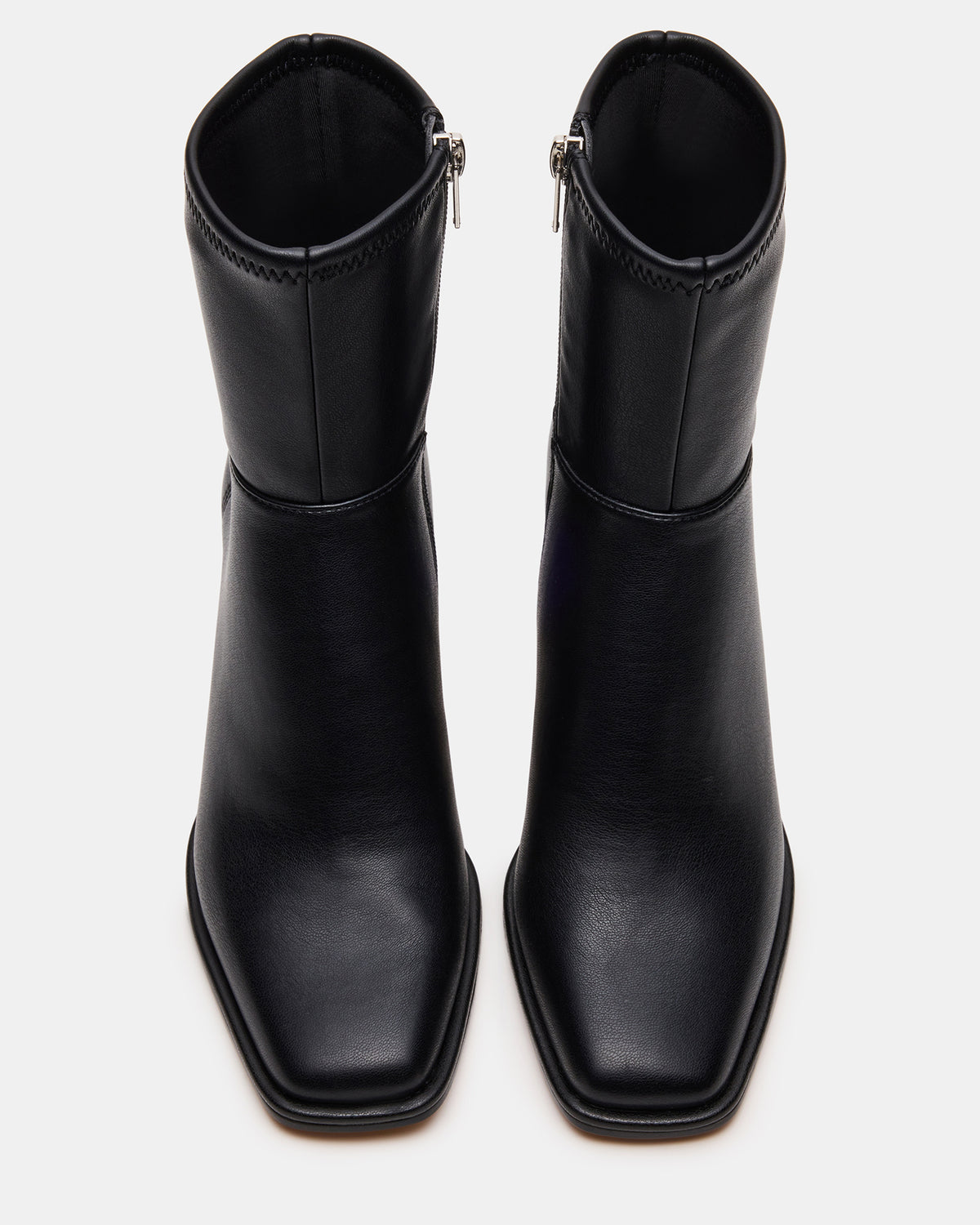 Steve Madden HARP Black Square-Toe Block Heel Women's Ankle Boot