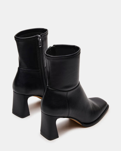 Steve Madden HARP Black Square-Toe Block Heel Women's Ankle Boot